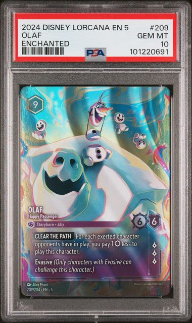 Olaf Enchanted Lorcana PSA 10