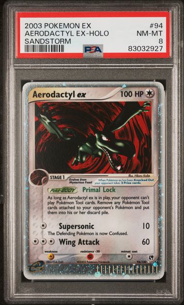 Aerodactyl ex Holo PSA 8
