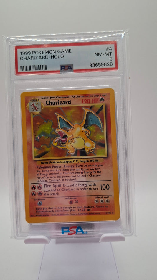 Base Set Charizard Holo 4 PSA 8