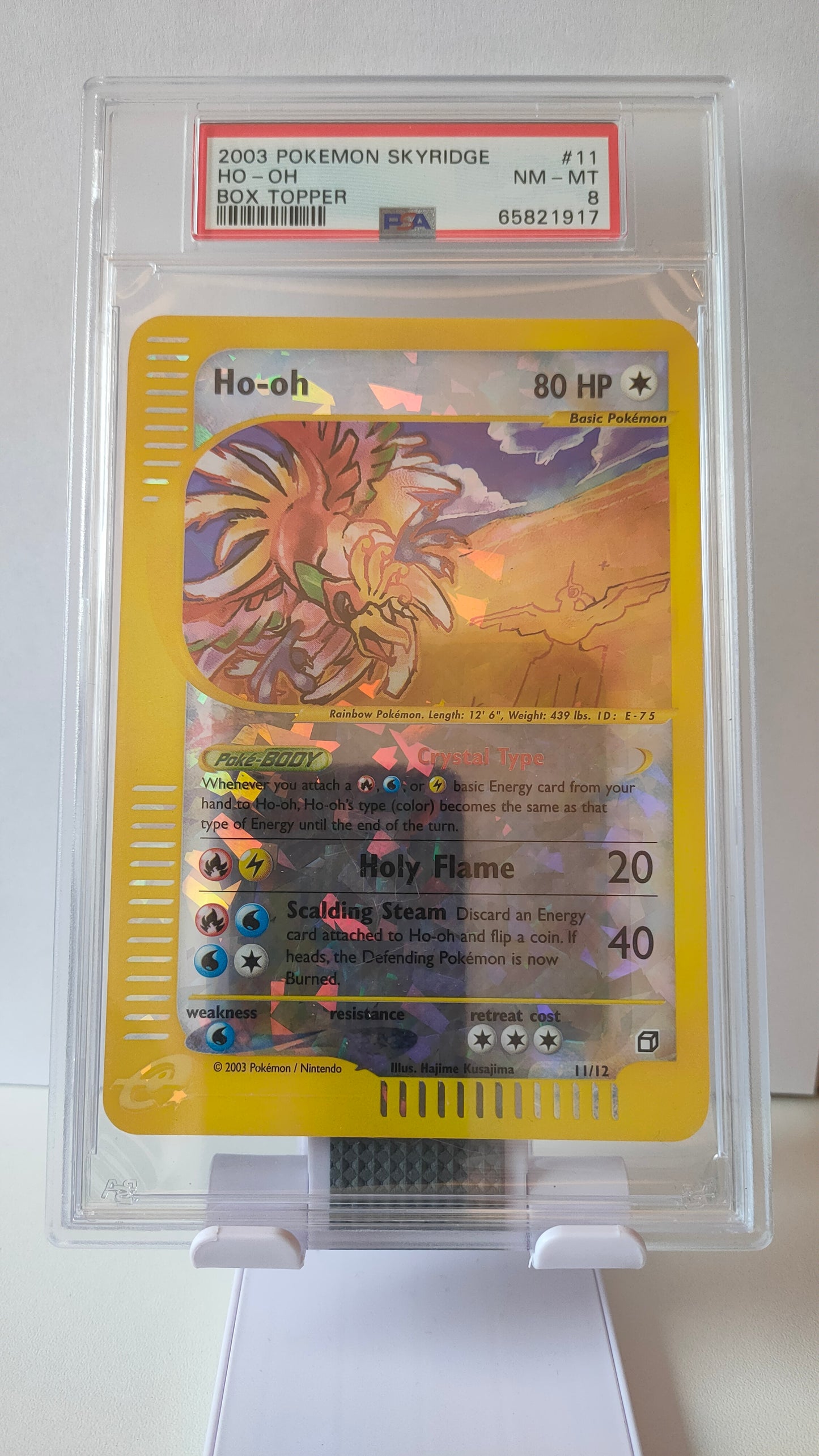 Ho-Oh Skyridge Boxtopper PSA 8