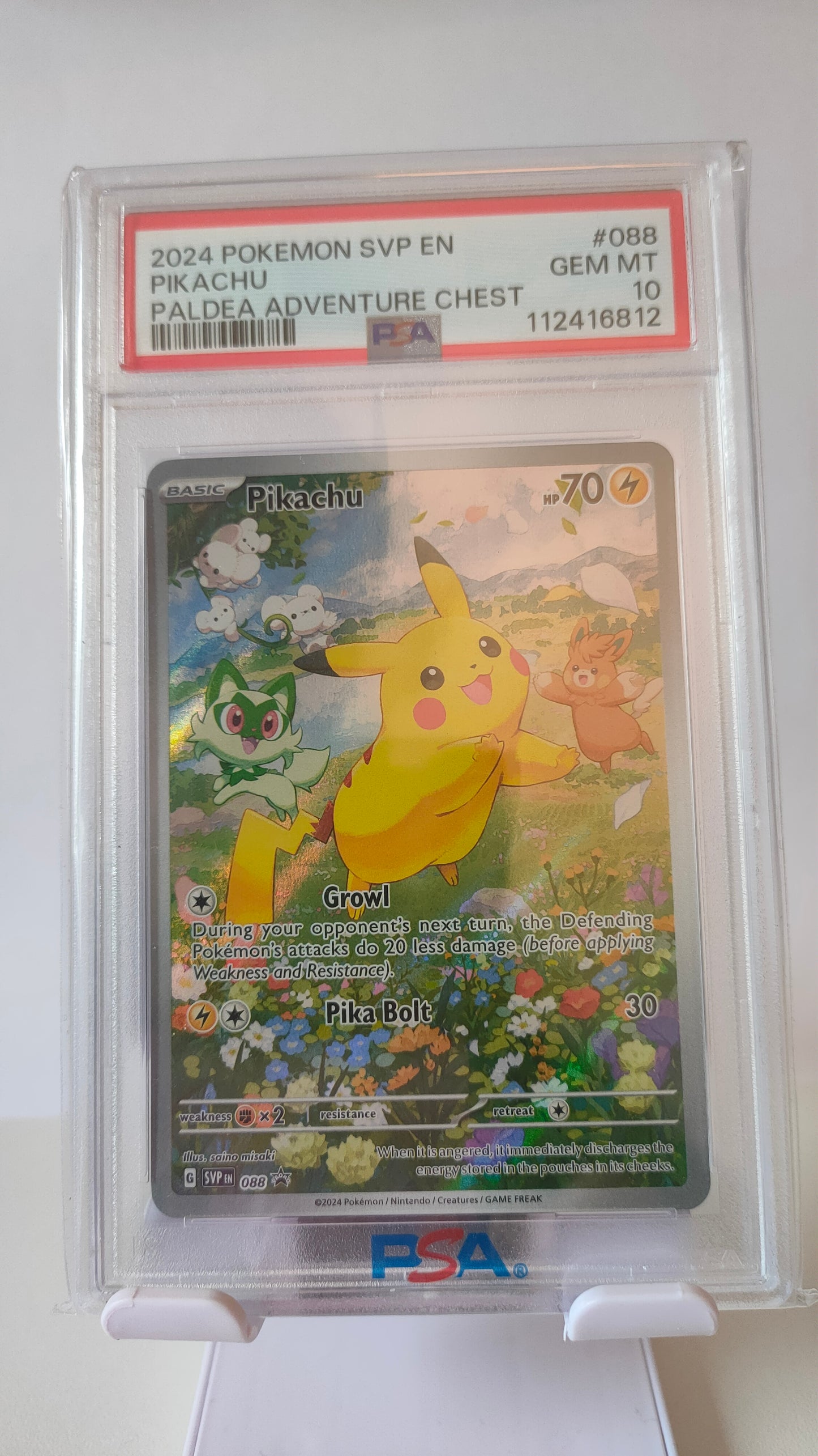 Pikachu Adventure Chest 088 PSA 10