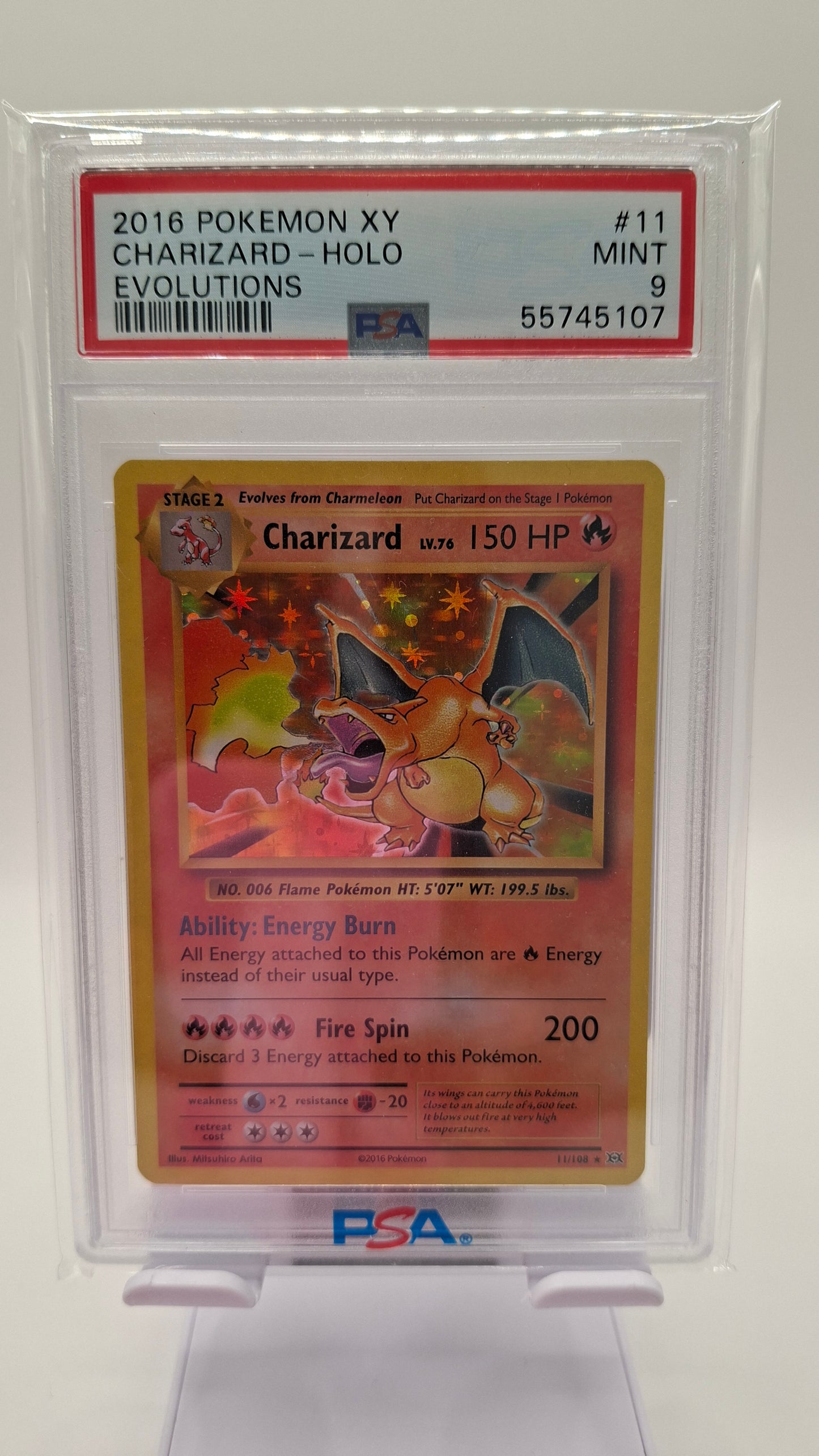 Charizard Holo 11 PSA 9