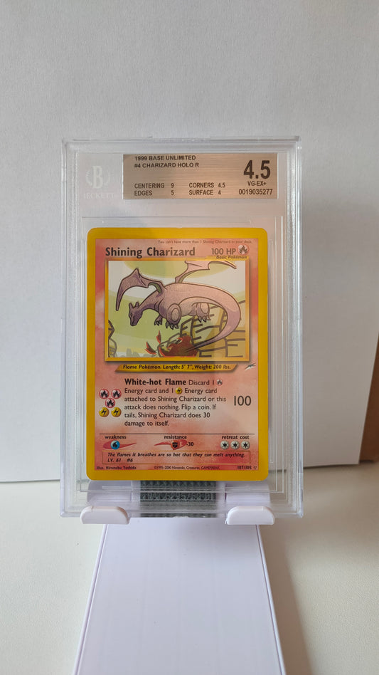 Base/Shining Charizard BGS 4.5 & 6 Switched Label