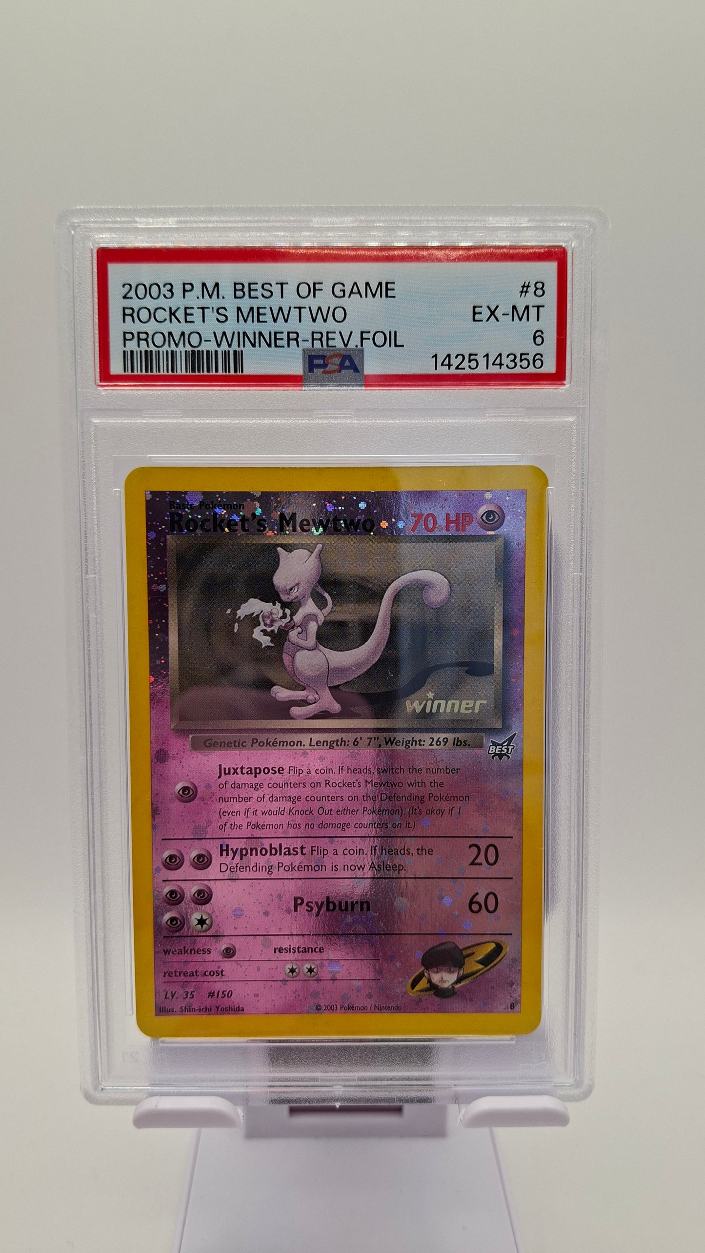 Rocket's Mewtwo Winner PSA 6