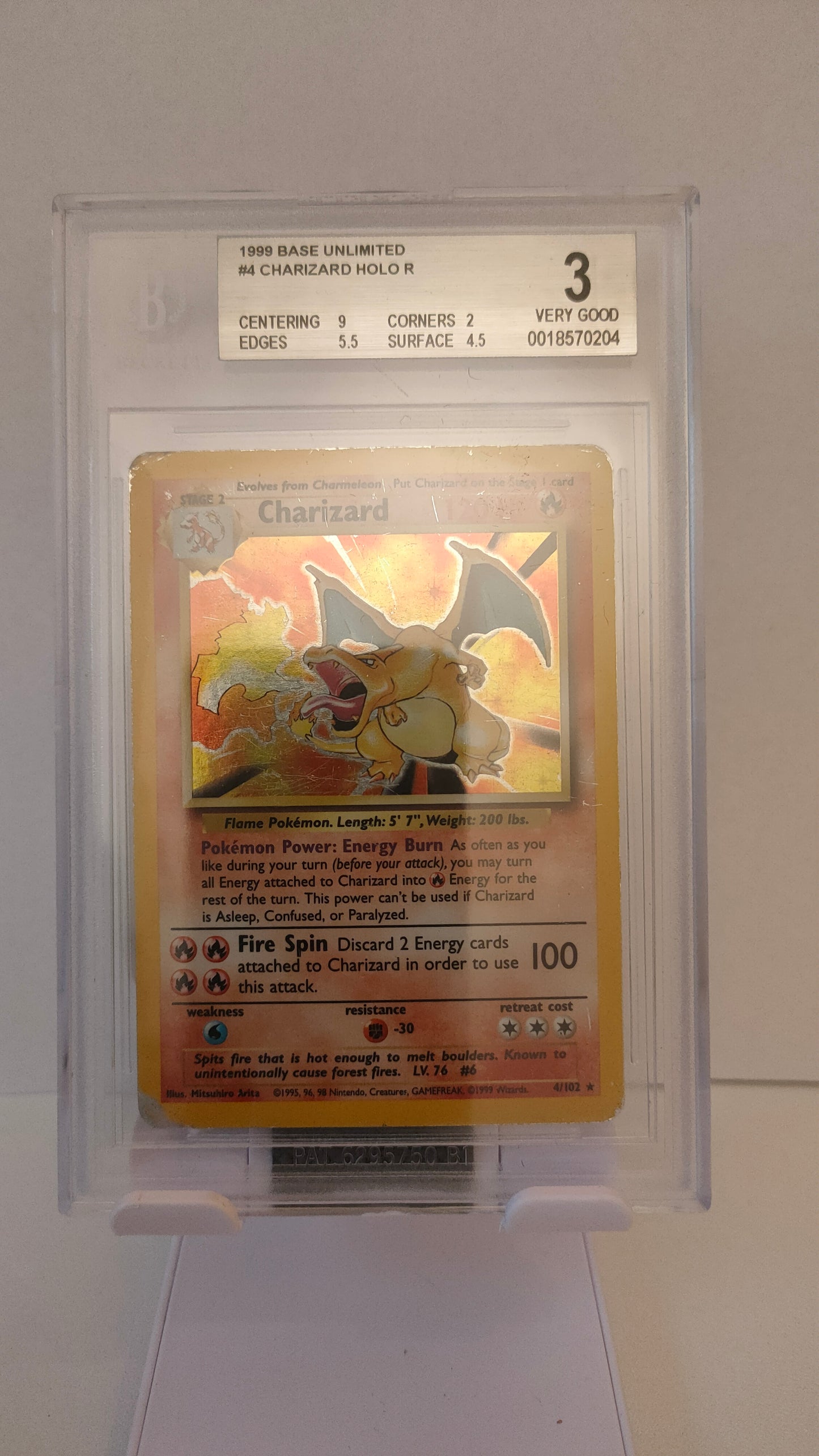 Base set Charizard BGS 3