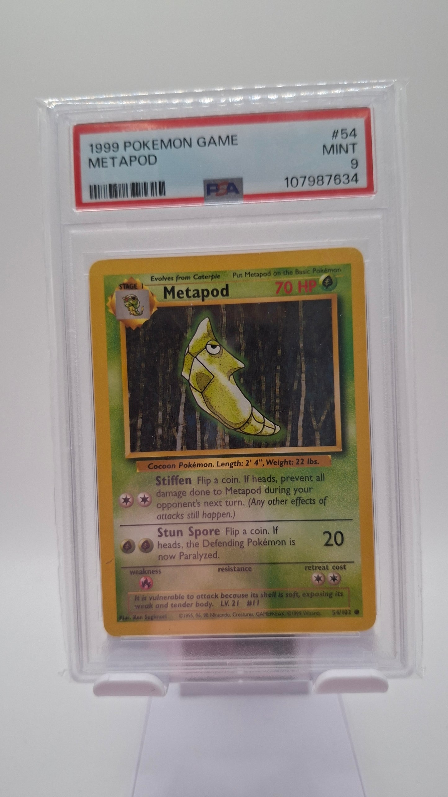 Base Set Metapod 54 PSA 9