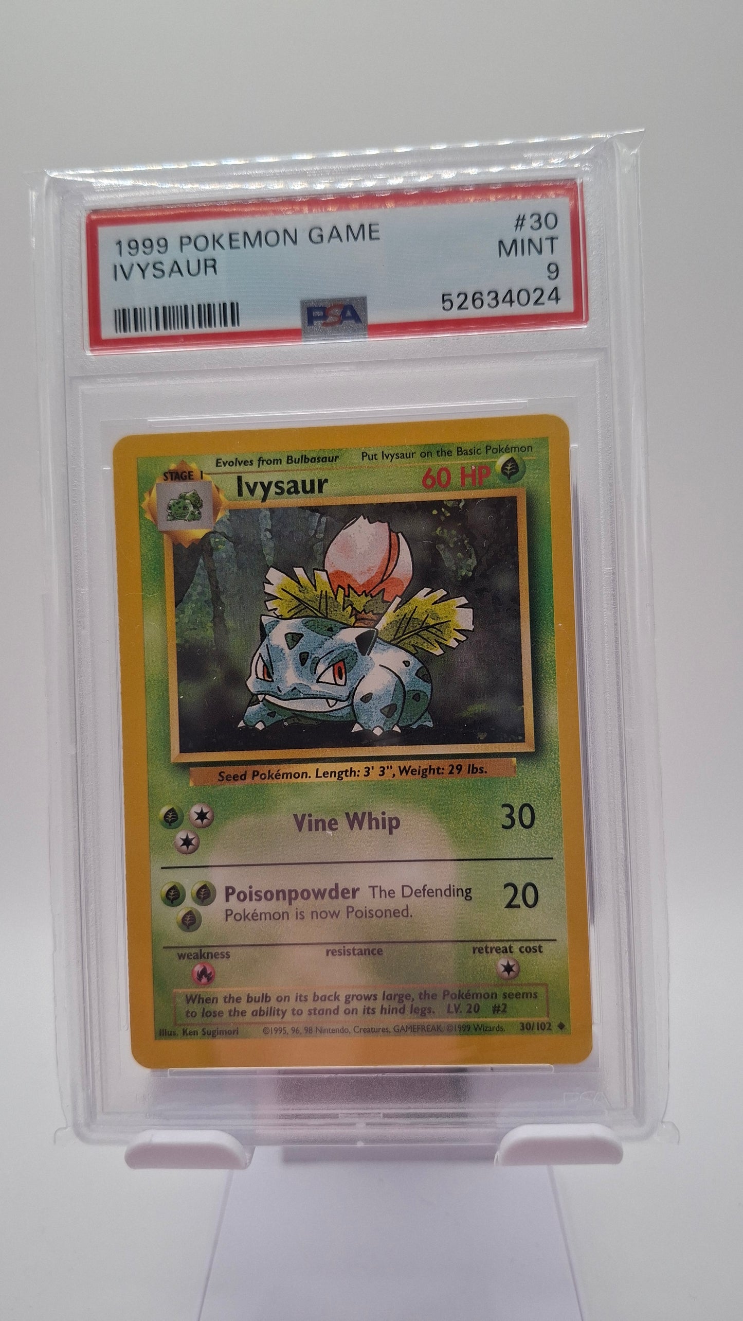 Base Set Ivysaur 30 PSA 9