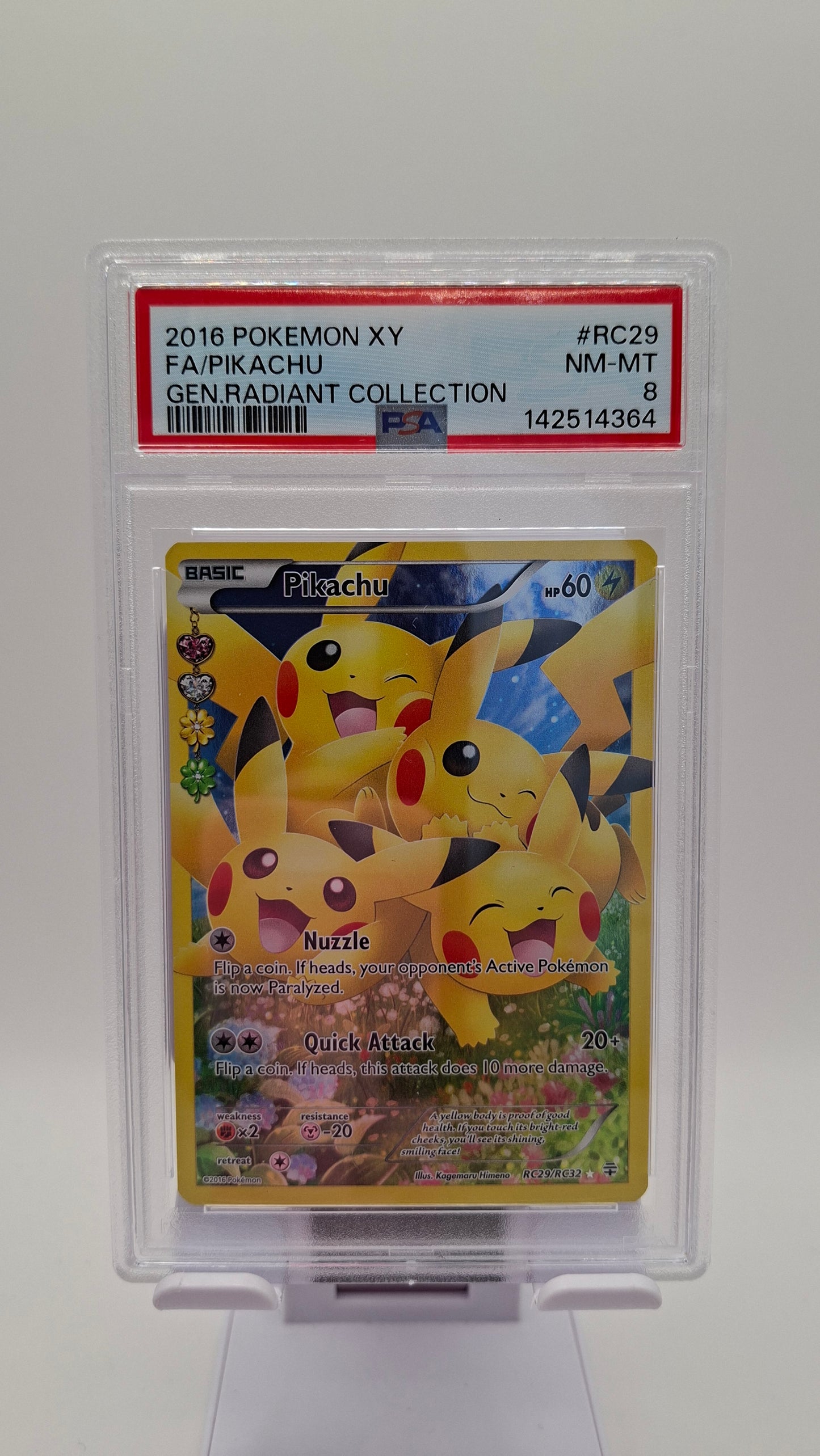Pikachu RC29 PSA 8