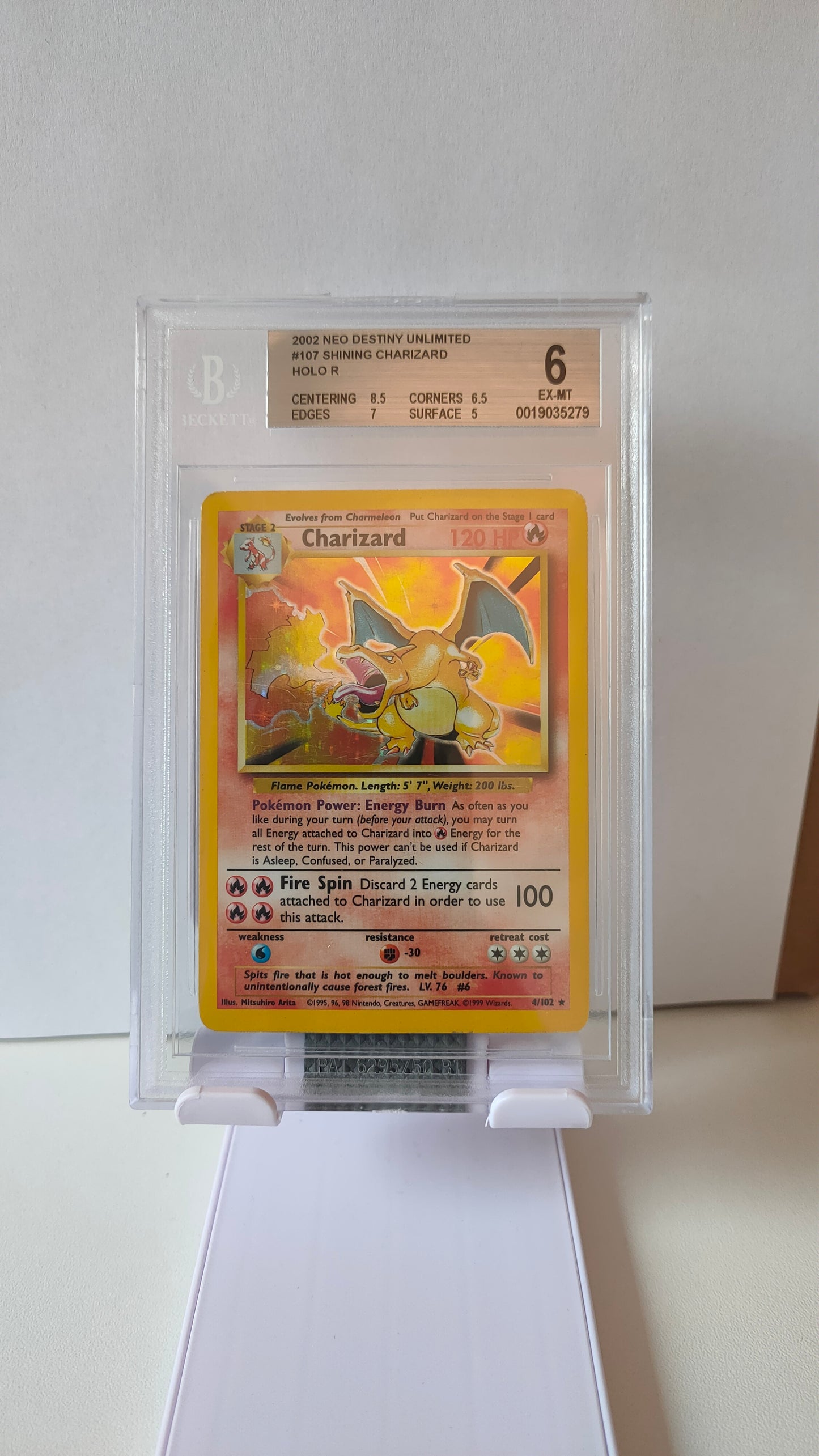Base/Shining Charizard BGS 4.5 & 6 Switched Label