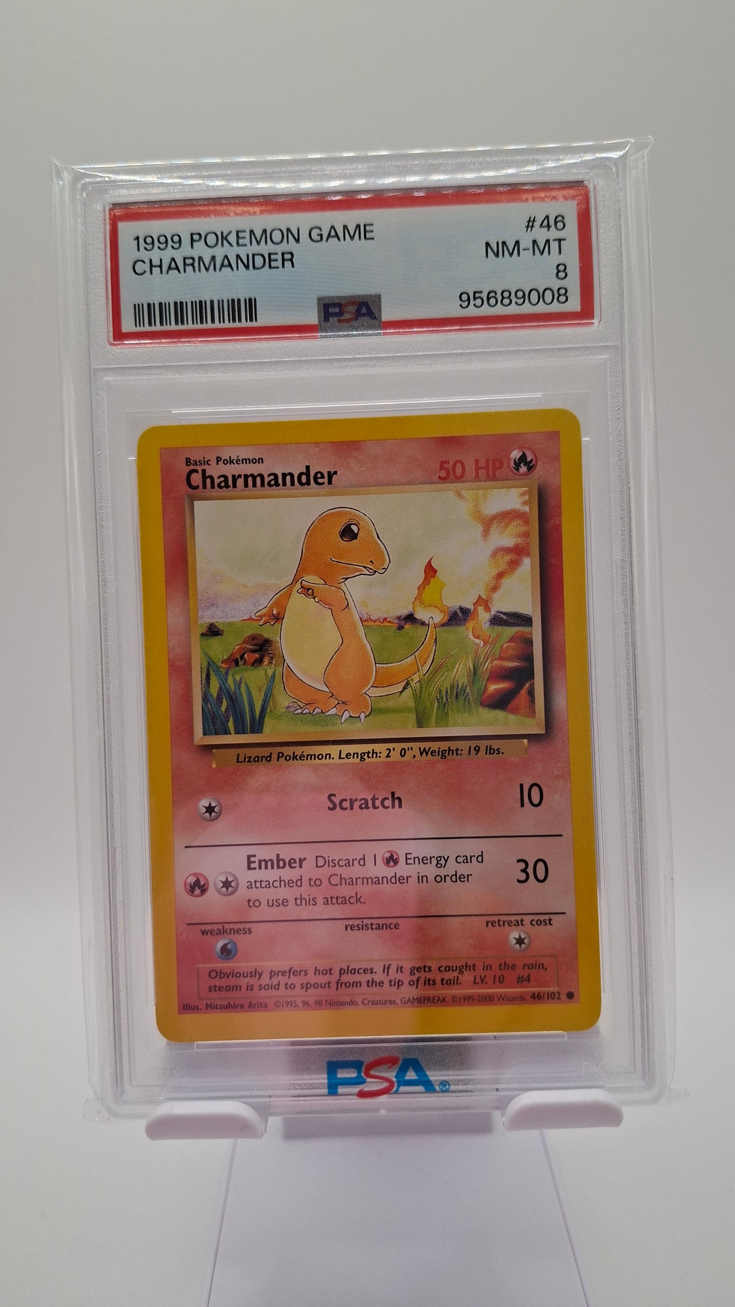Base Set Charmander 46 PSA 8