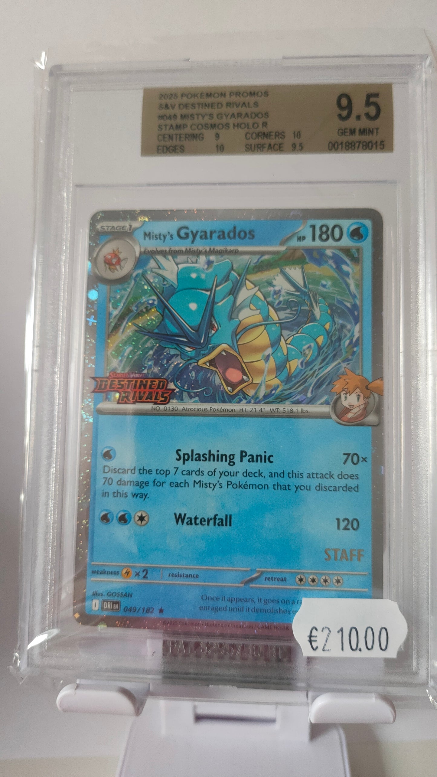 Misty's Gyarados STAFF Destined Rivals Promo BGS 9.5