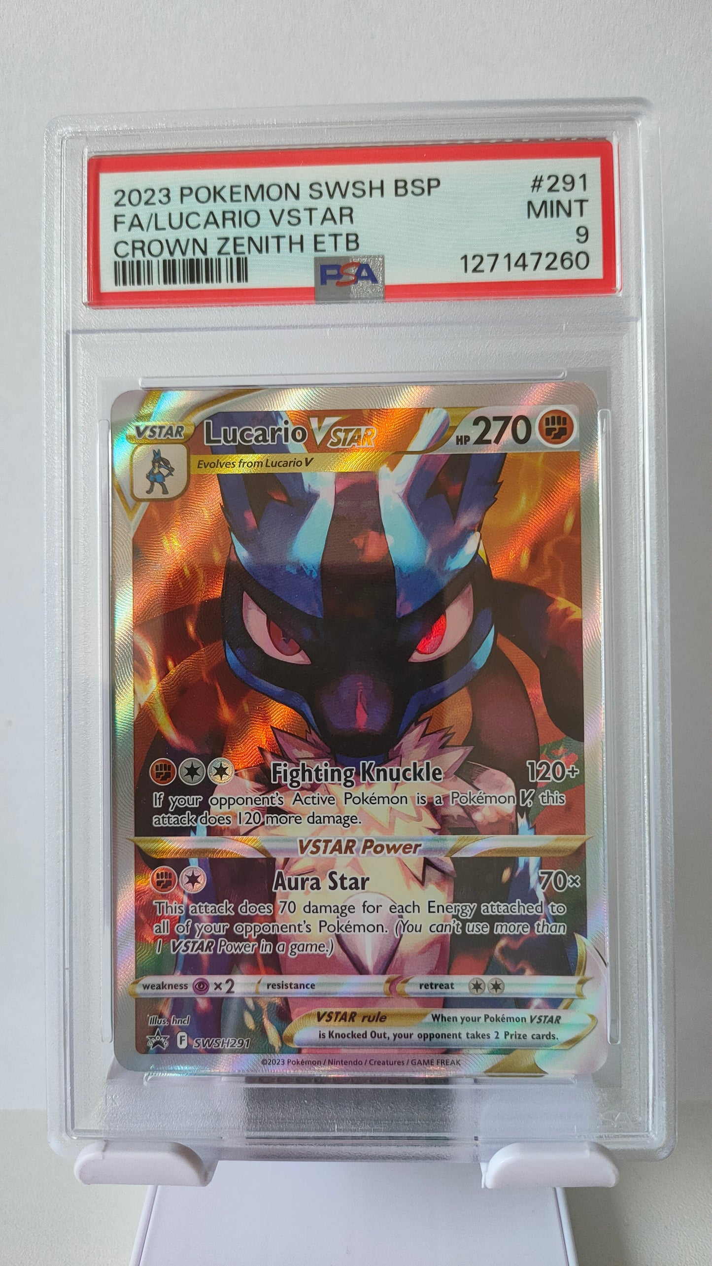 Lucario Vstar 291 PSA 9