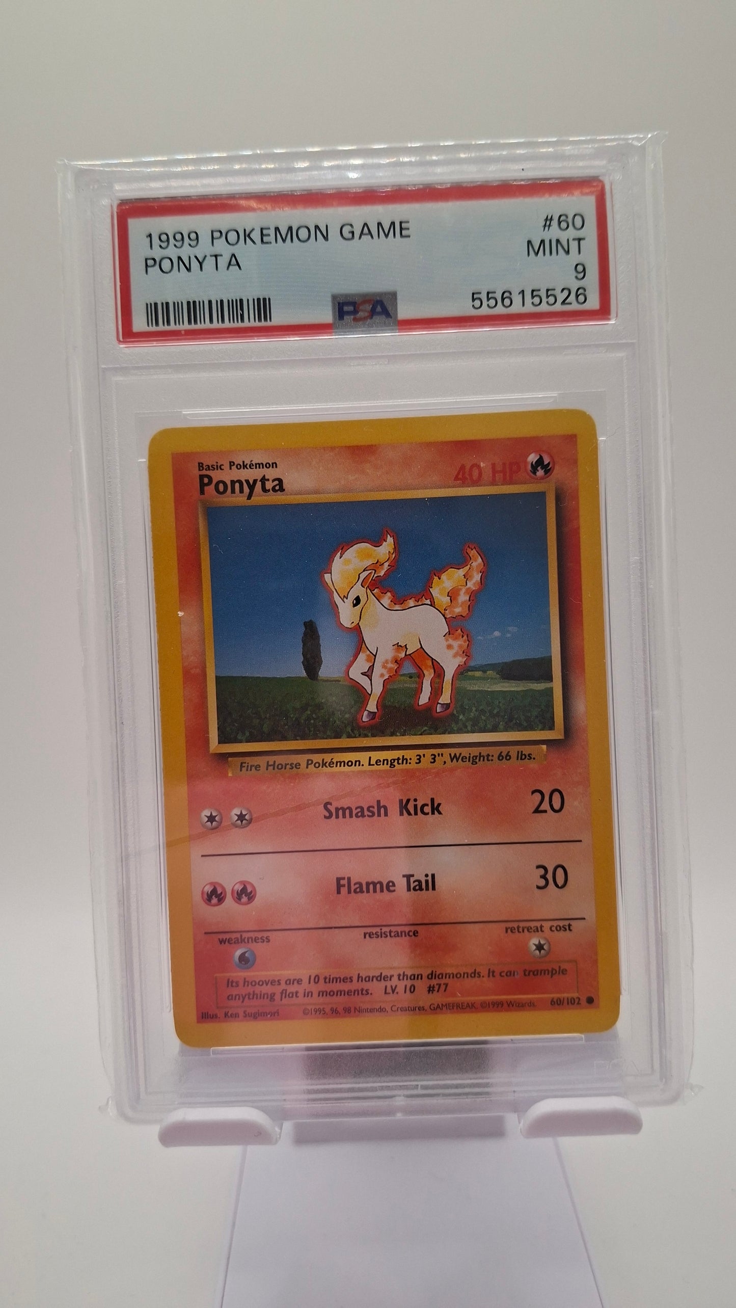 Base Set Ponyta 60 PSA 9