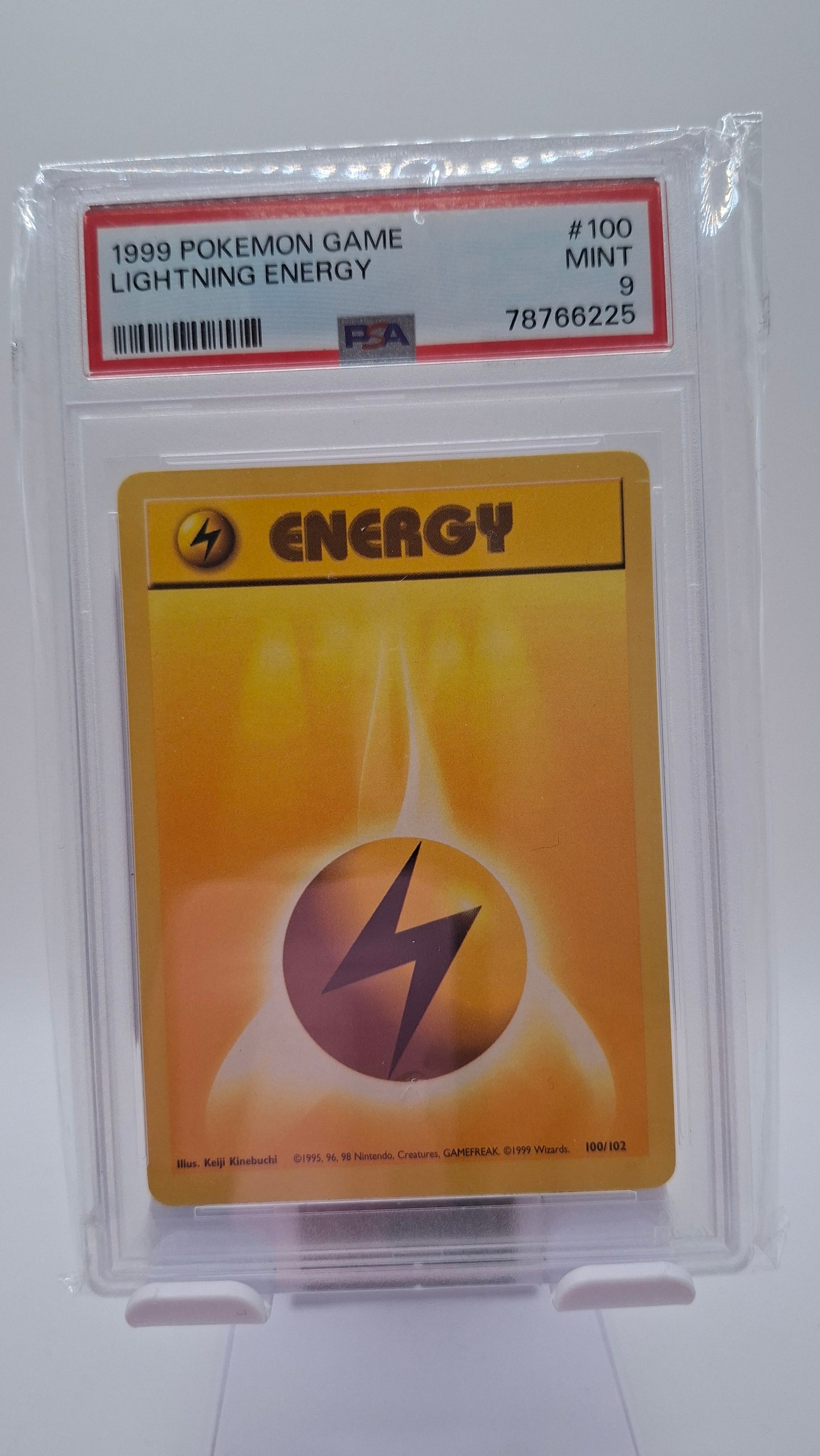 Base Set Lightning Energy 100 PSA 9