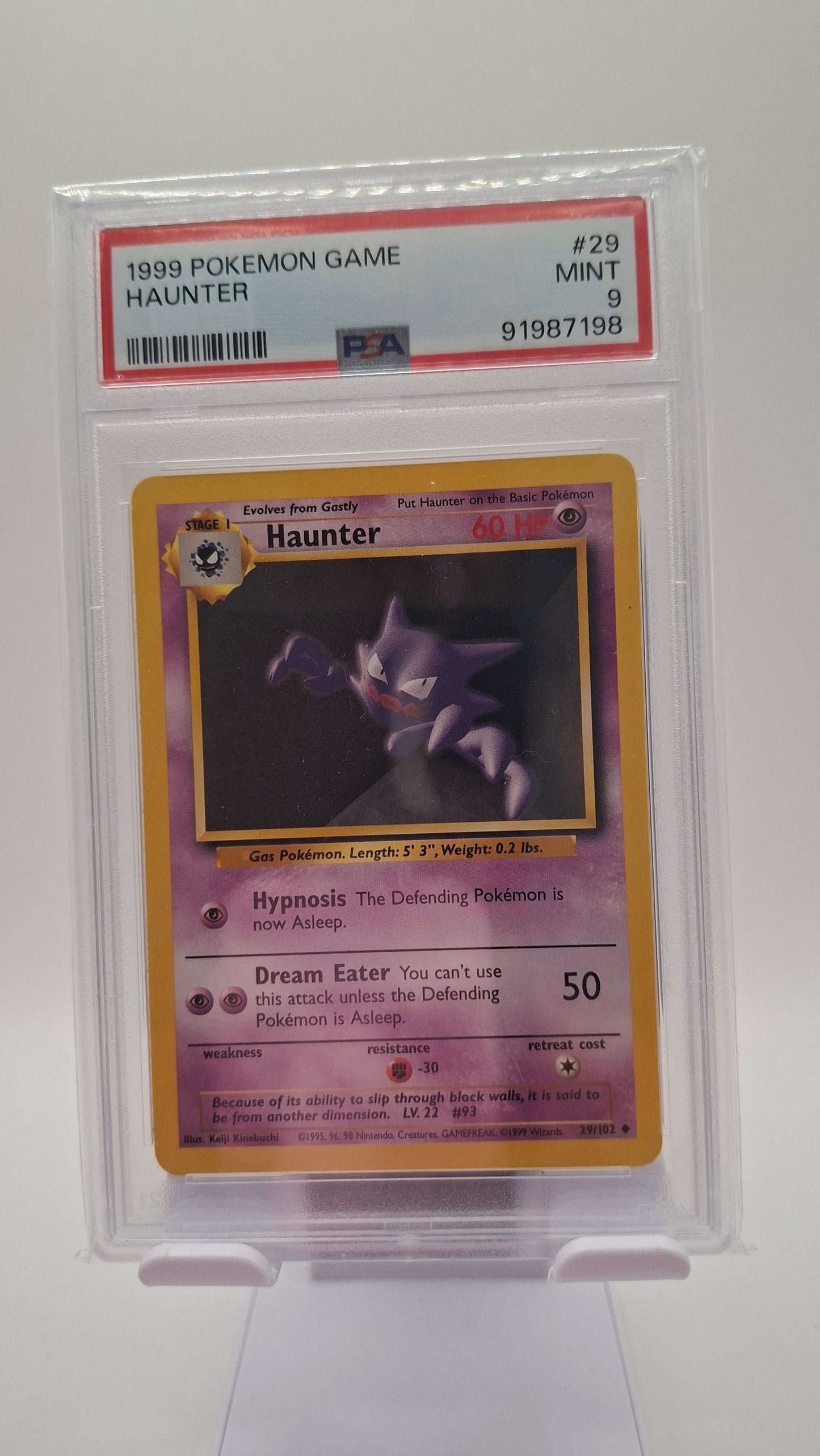Base Set Haunter 29 PSA 9