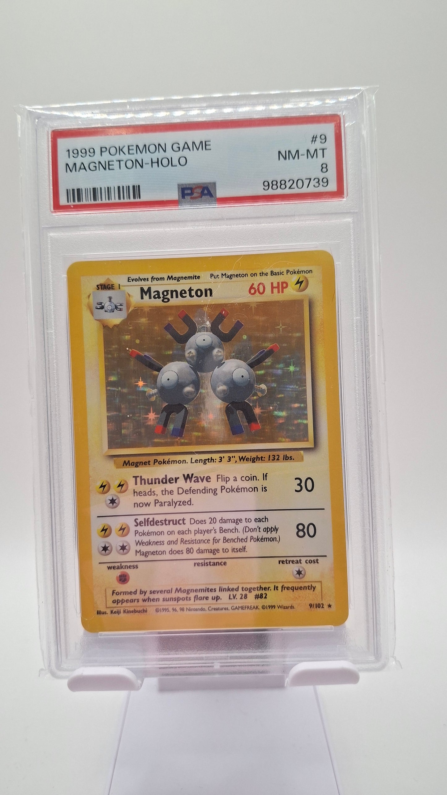 Base Set Magneton Holo 9 PSA 8