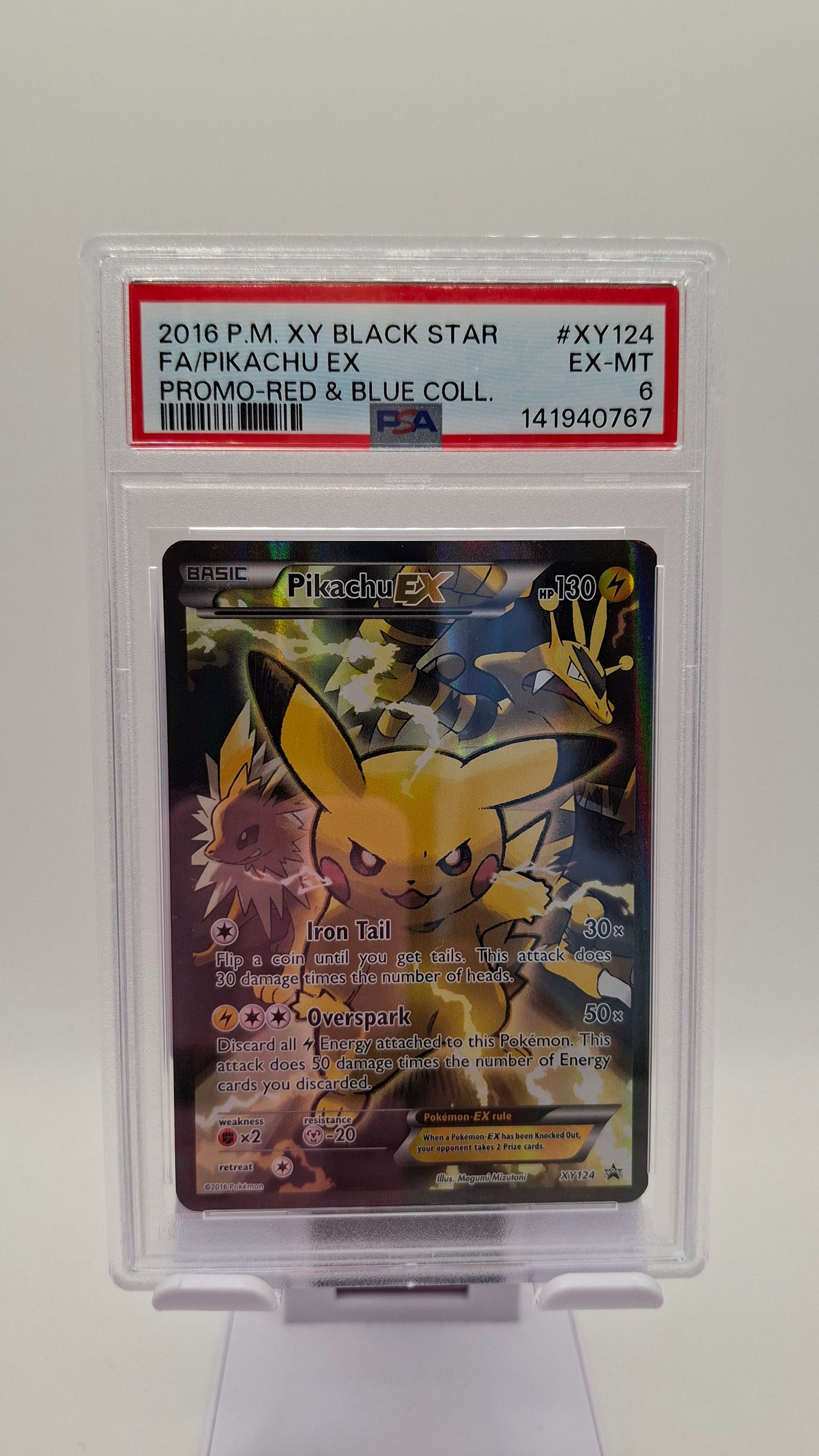 Pikachu EX XY124 PSA 6