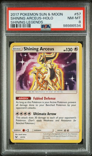 Shining Arceus PSA 8