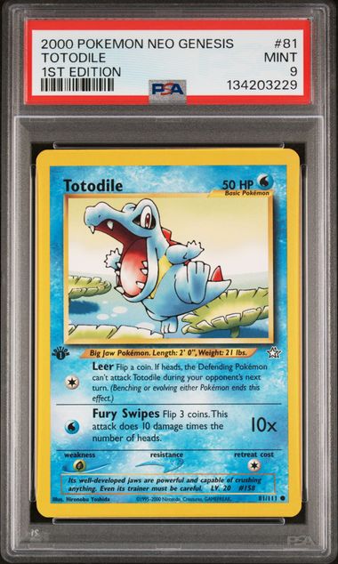 Totodile 1ed PSA 9