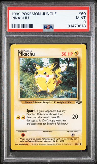 Pikachu Jungle PSA 9