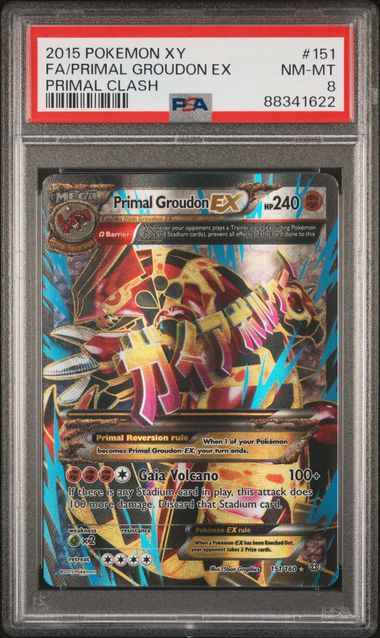 Primal Groudon EX PSA 8