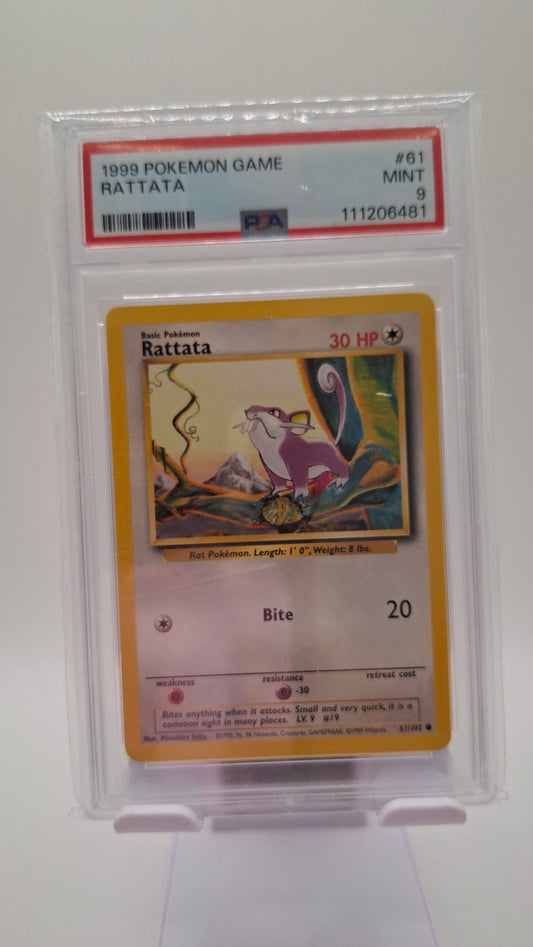 Base Set Rattata 61 PSA 9