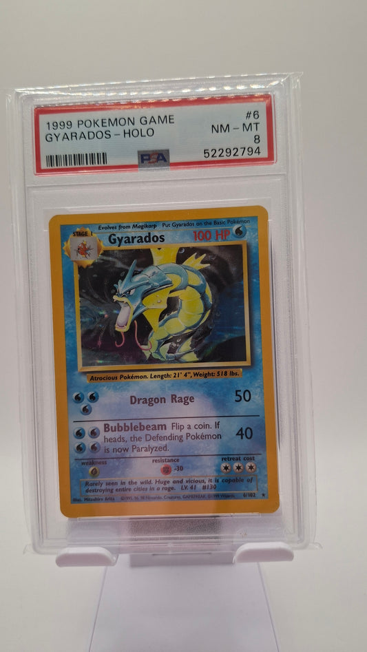 Base Set Gyarados Holo 6 PSA 8