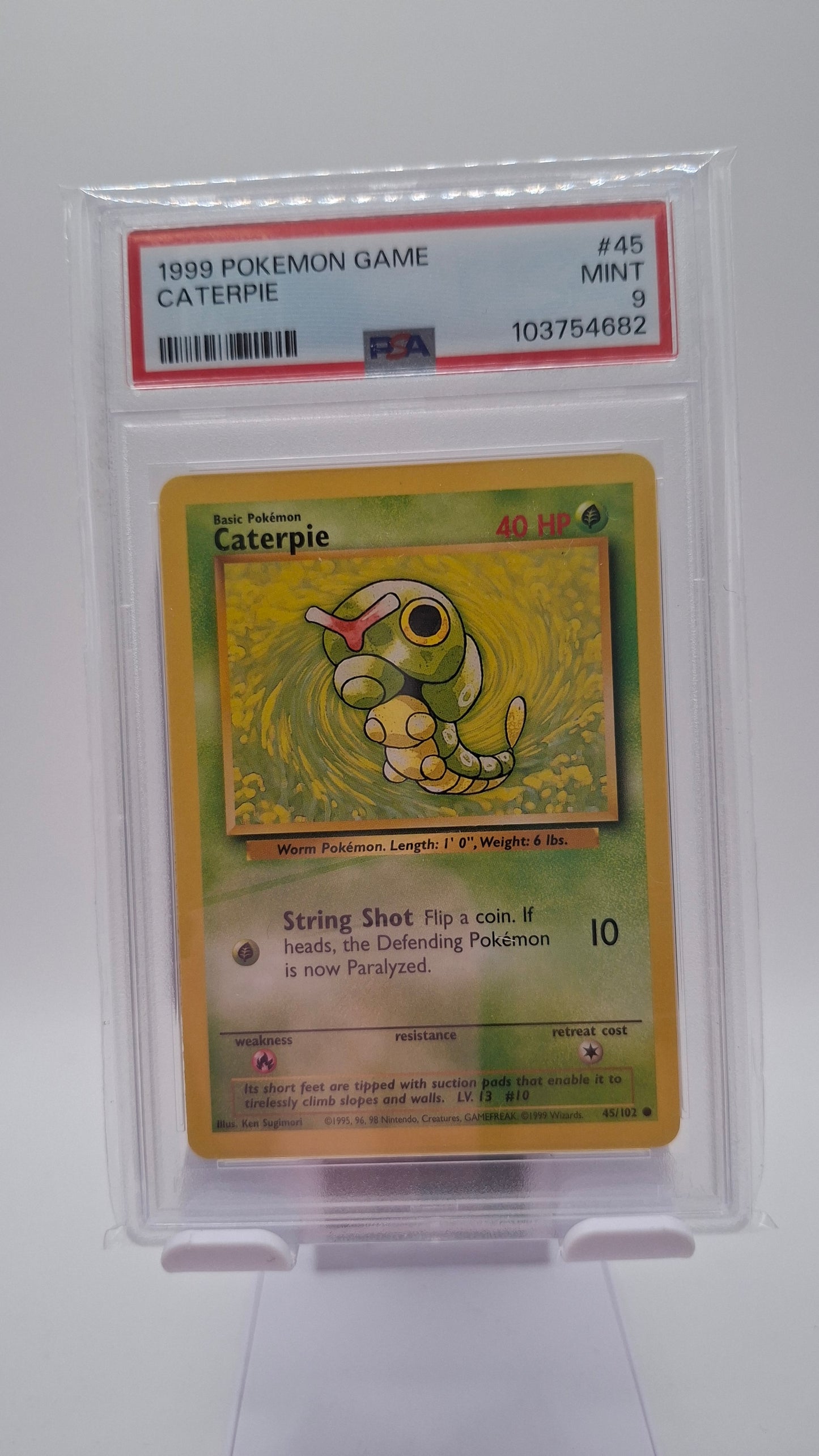 Base Set Caterpie 45 PSA 9