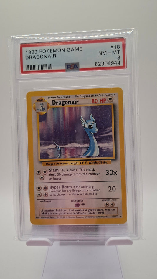 Base Set Dragonair 18 PSA 8