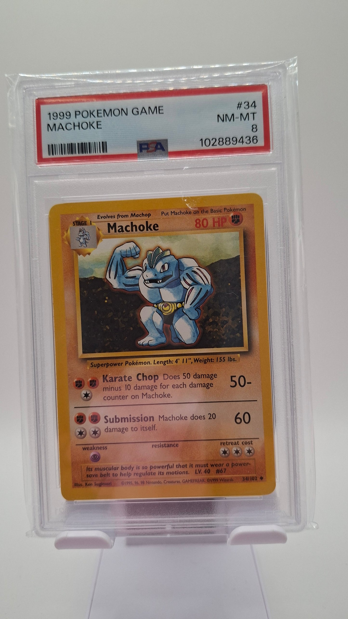Base Set Machoke 34 PSA 9