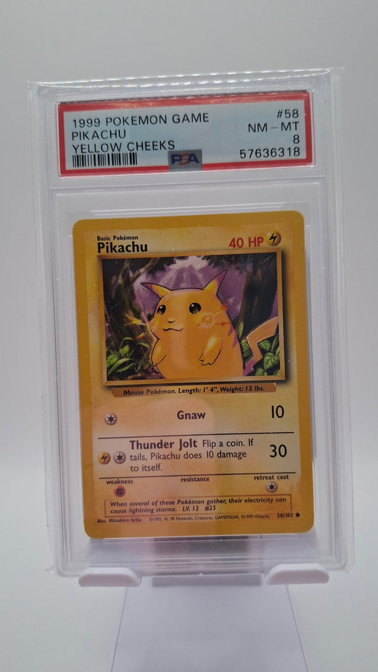 Base Set Pikachu 58 PSA 8