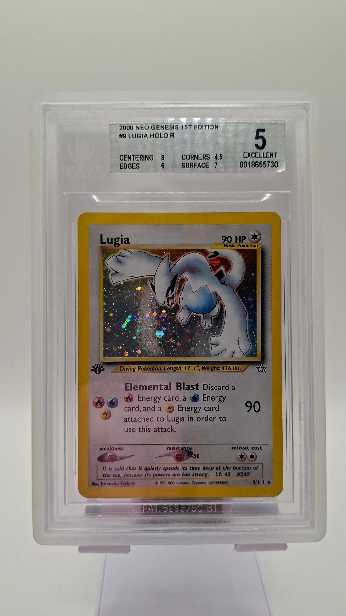 Lugia 1st Edition Holo BGS 5
