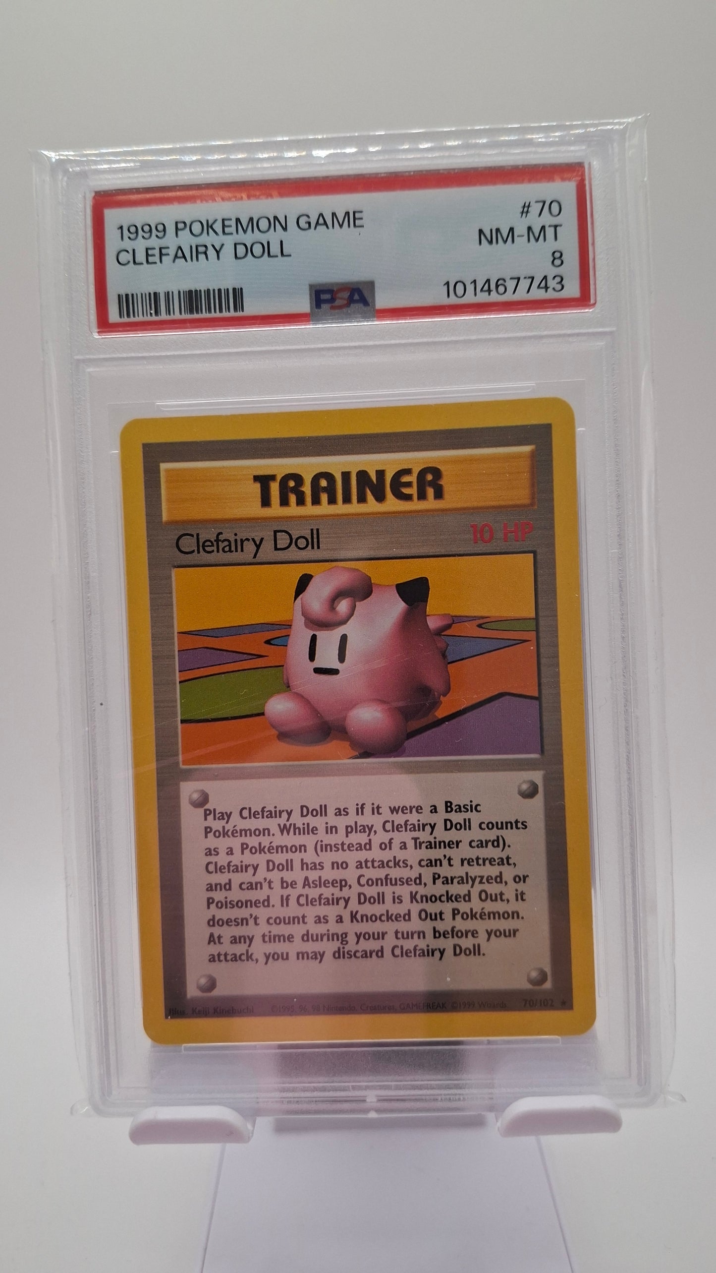 Base Set Clefairy Doll 70 PSA 8