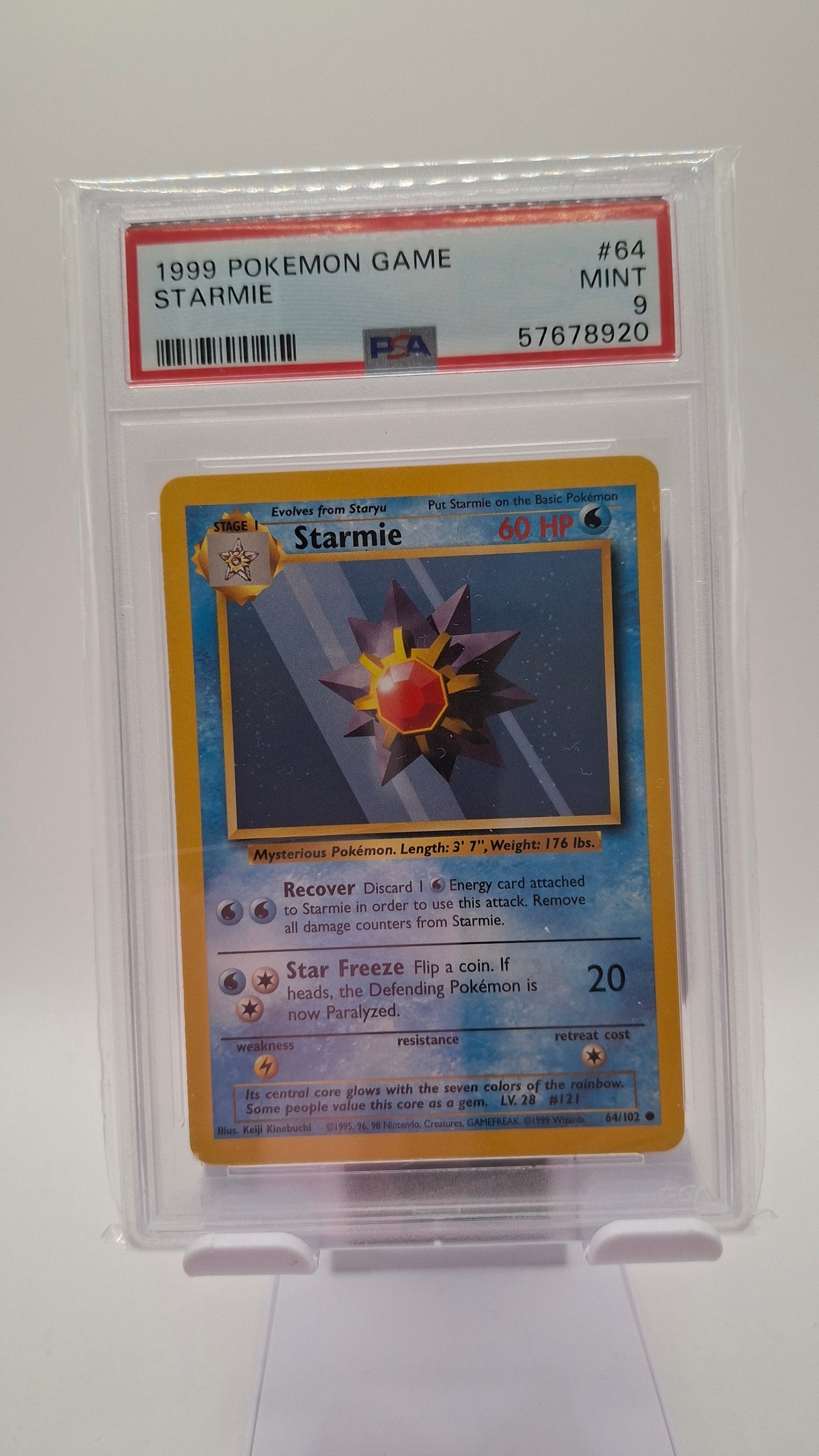 Base Set Starmie 64 PSA 9