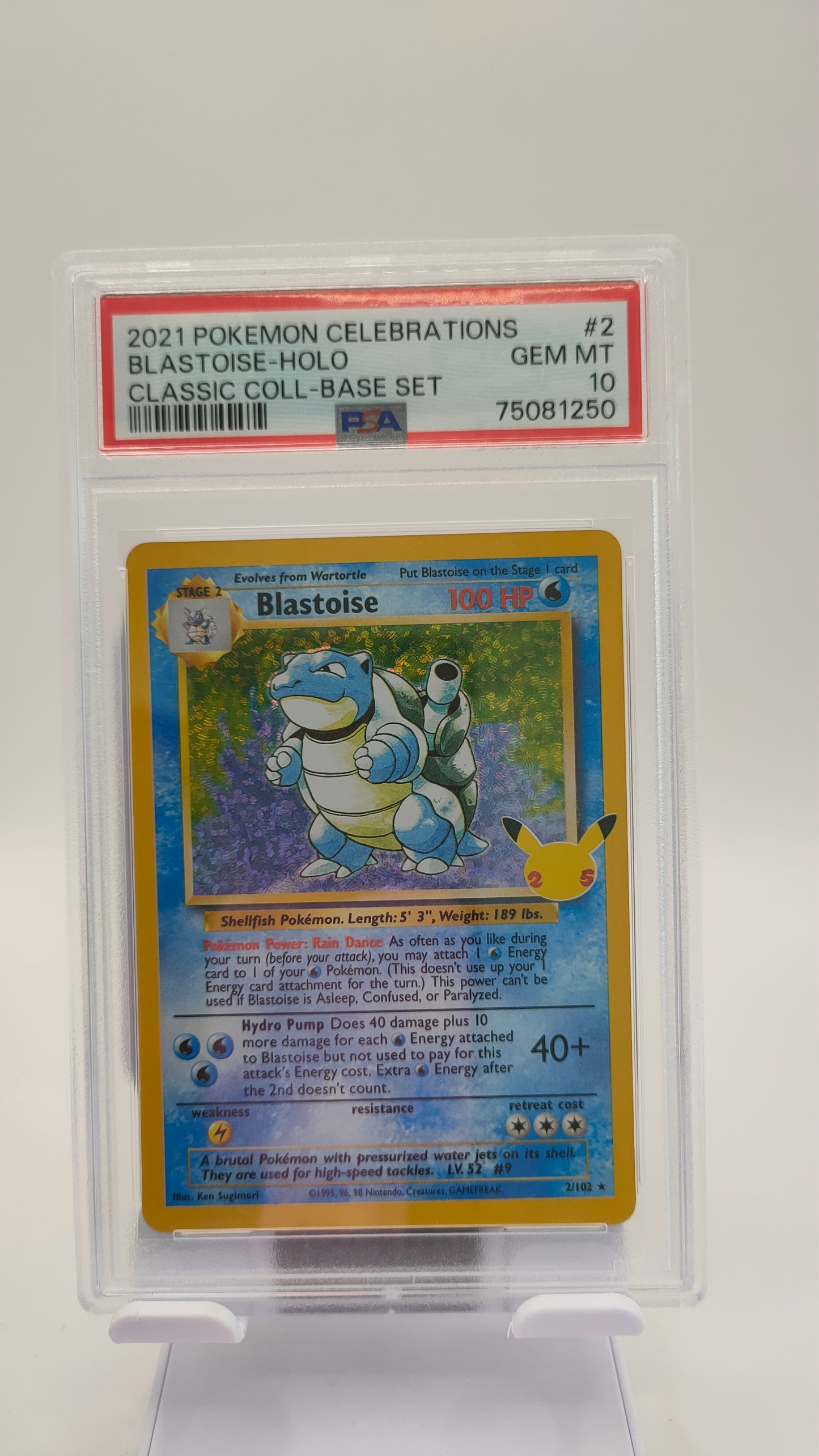 Base set Trio Celebrations Classic Collection PSA 10