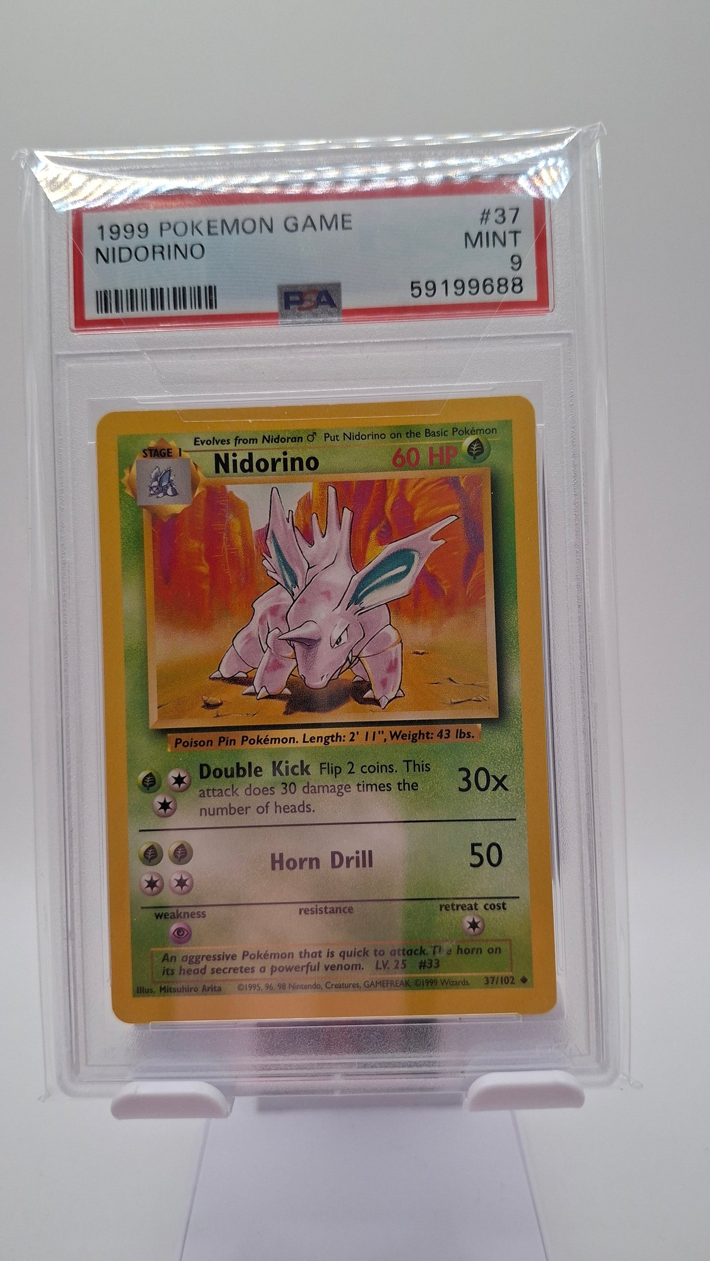 Base Set Nidorino 37 PSA 9