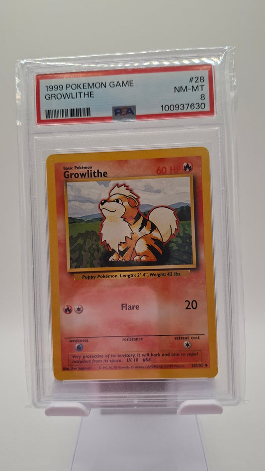 Base Set Growlith 28 PSA 8