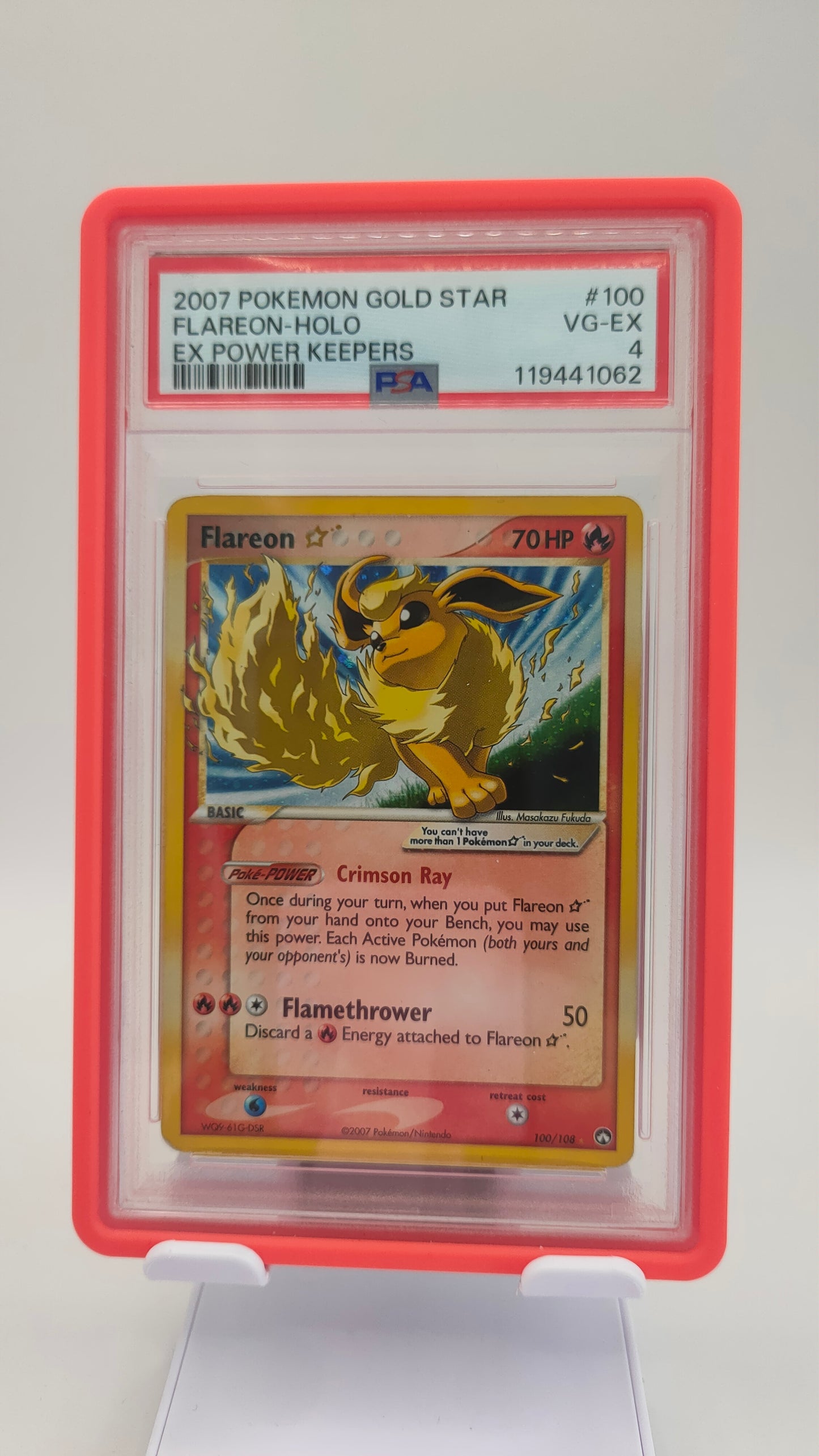 Flareon Gold Star 100 PSA 4