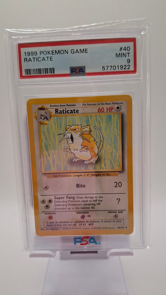 Base Set Raticate 40 PSA 9