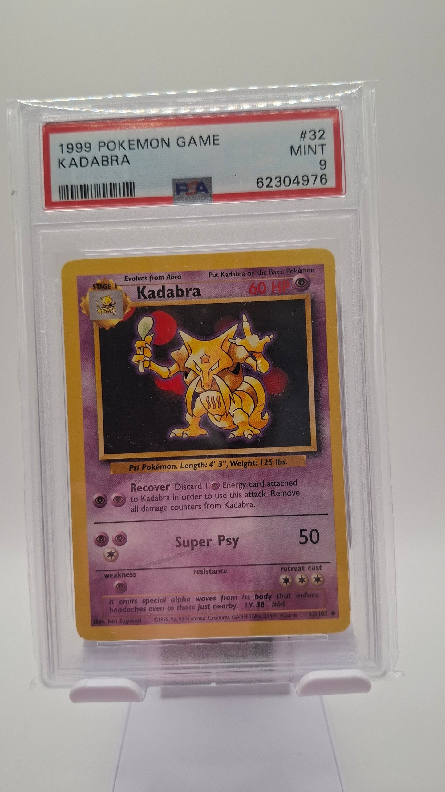 Base Set Kadabra 32 PSA 9