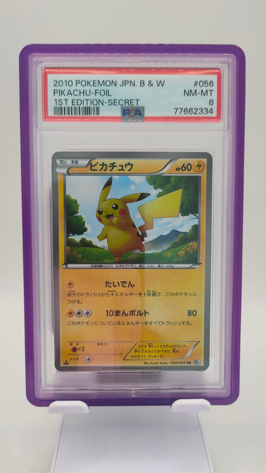 Pikachu Foil 56 1ed PSA 8