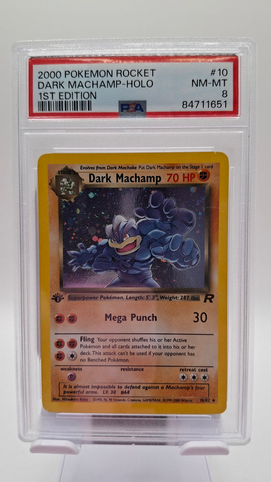 Dark Machamp 1st ed 10 PSA 8