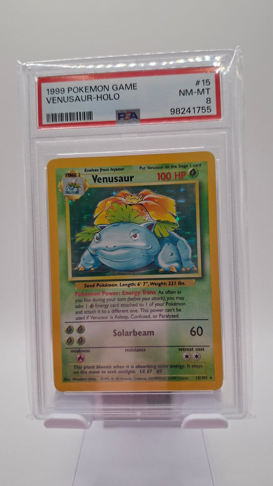 Base Set Venusaur Holo 15 PSA 8
