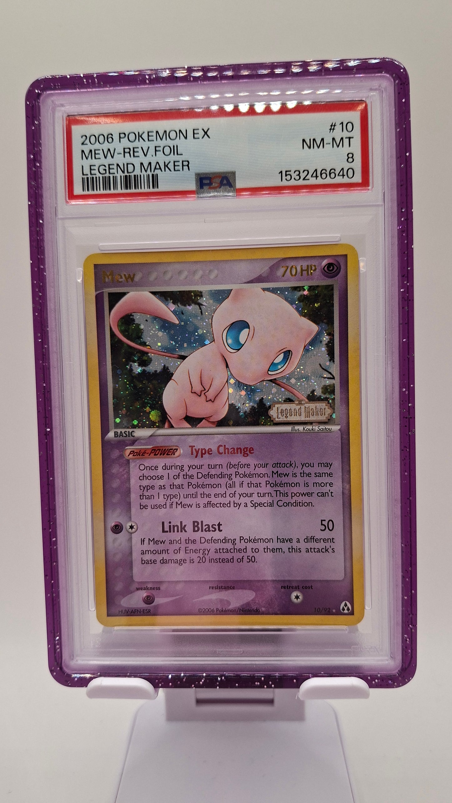 Mew Reverse Stamped 10 PSA 8