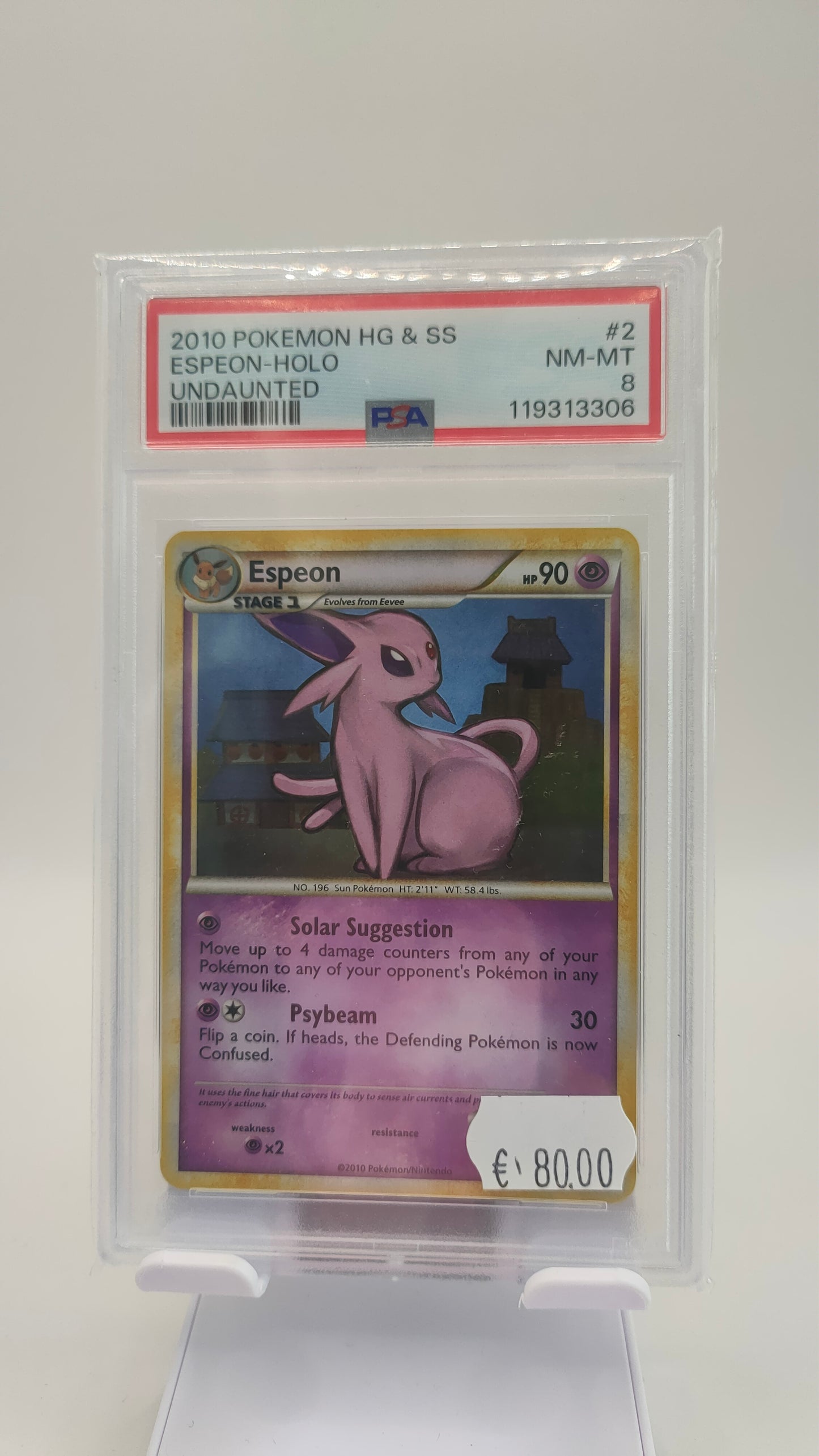 Espeon Holo 2 PSA 8