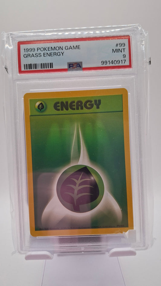 Base Set Grass Energy 99 PSA 9