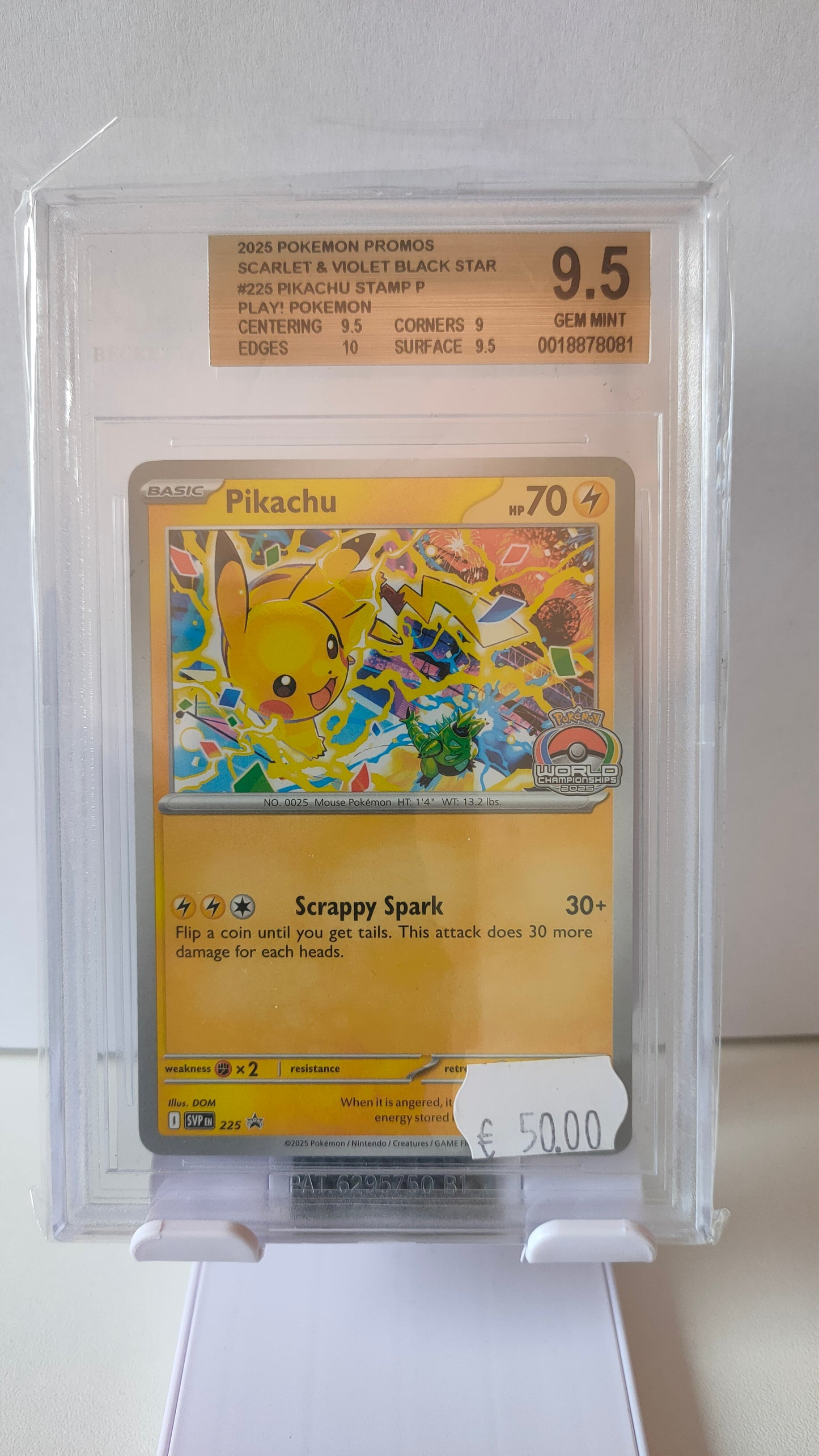 Pikachu Play! Stamp 225 BGS 9.5