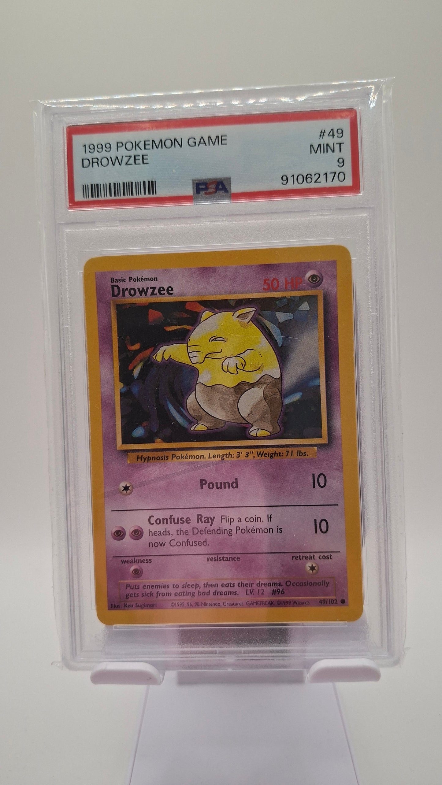 Base Set Drowzee 49 PSA 9