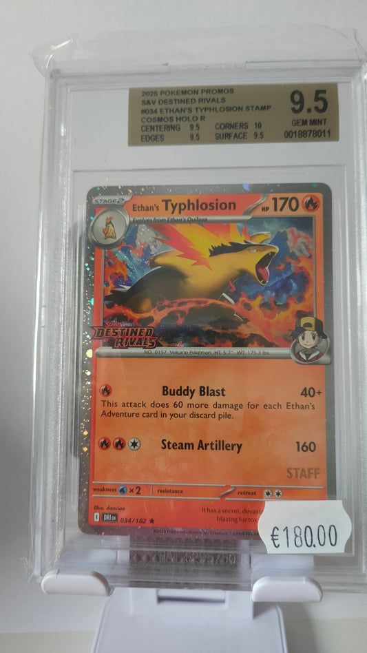 Ethan's Typlosion STAFF Destined Rivals Promo BGS 9.5