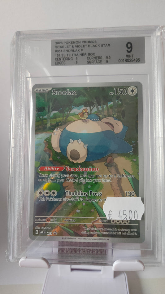Snorlax 151 Promo BGS 9